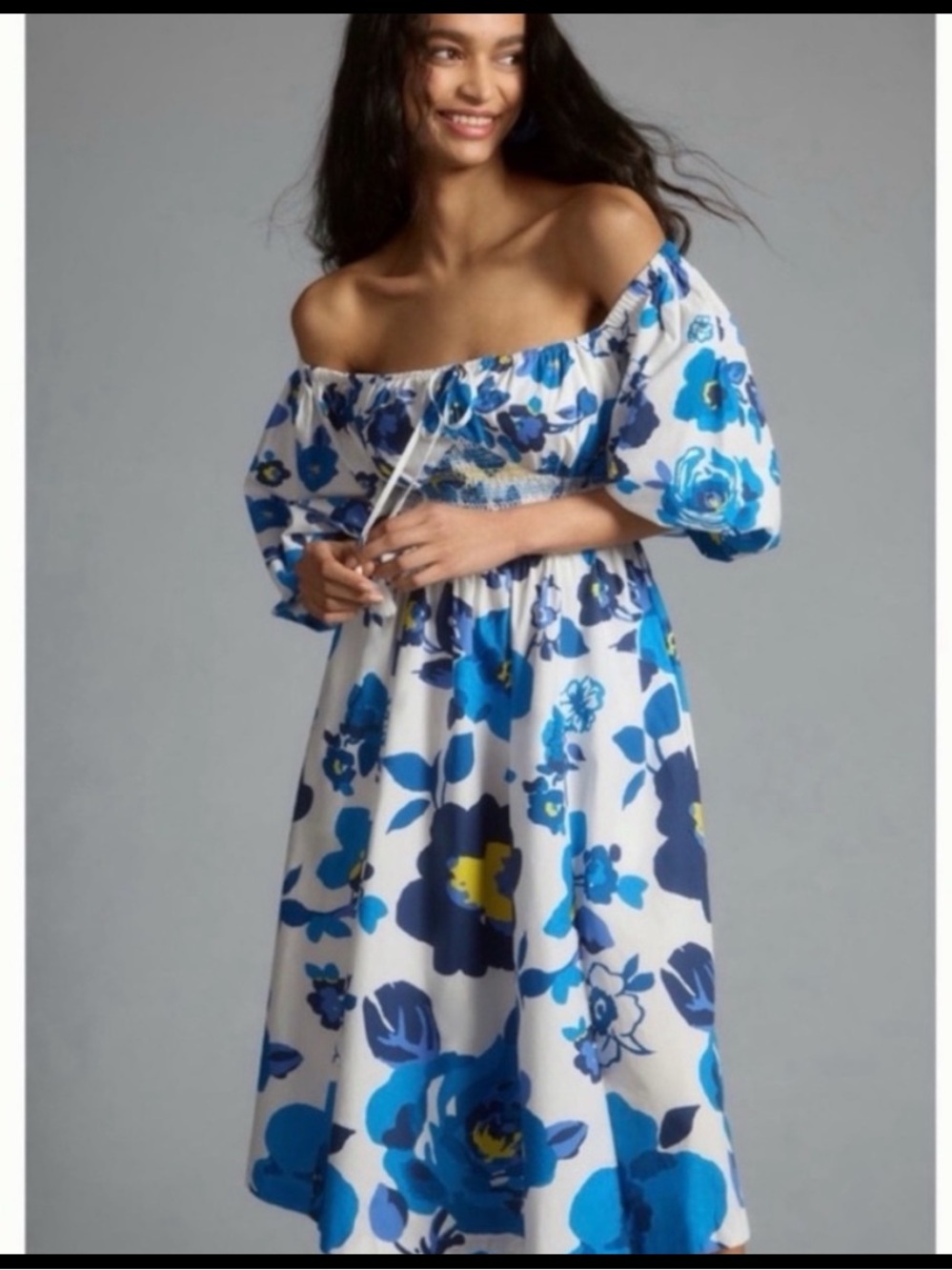 NWT Anthro Plenty by Tracy Reese Off-The—Shoulder Vibrant Summer  Dress, S